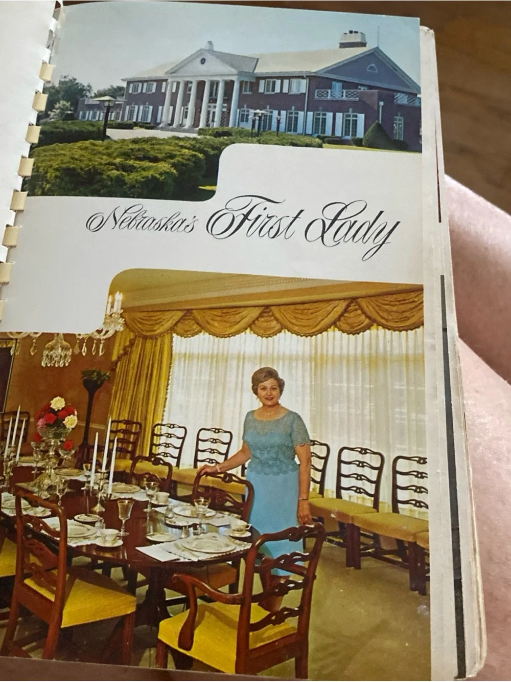 Nebraska Centennial First Ladies' Cookbook - Decorative Red & Cream Cover1966